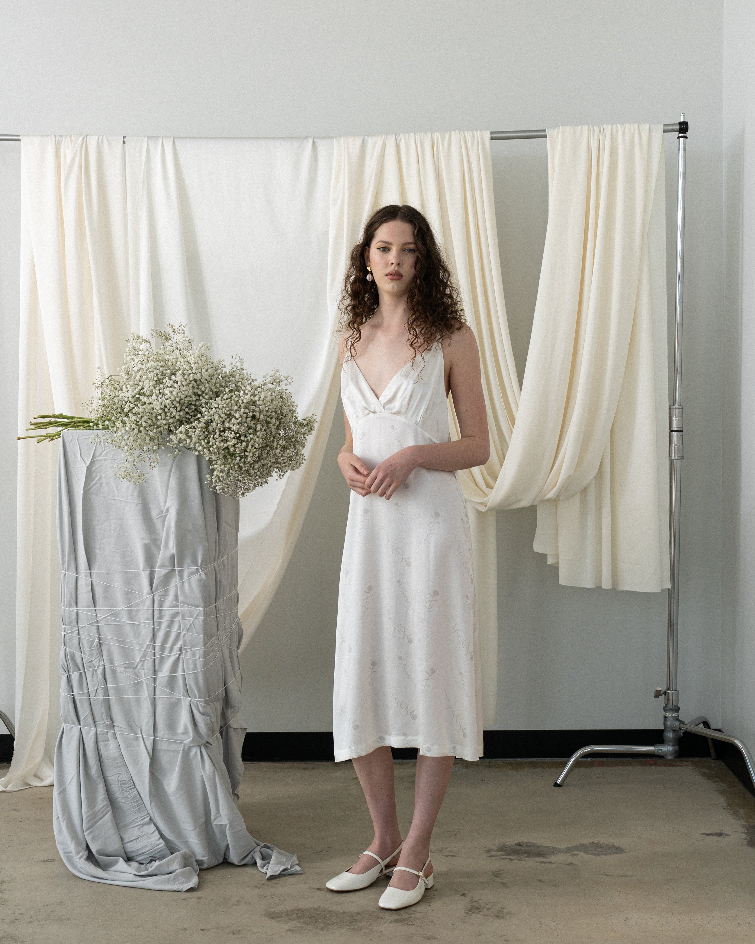 Keepsake Silk Dress - White