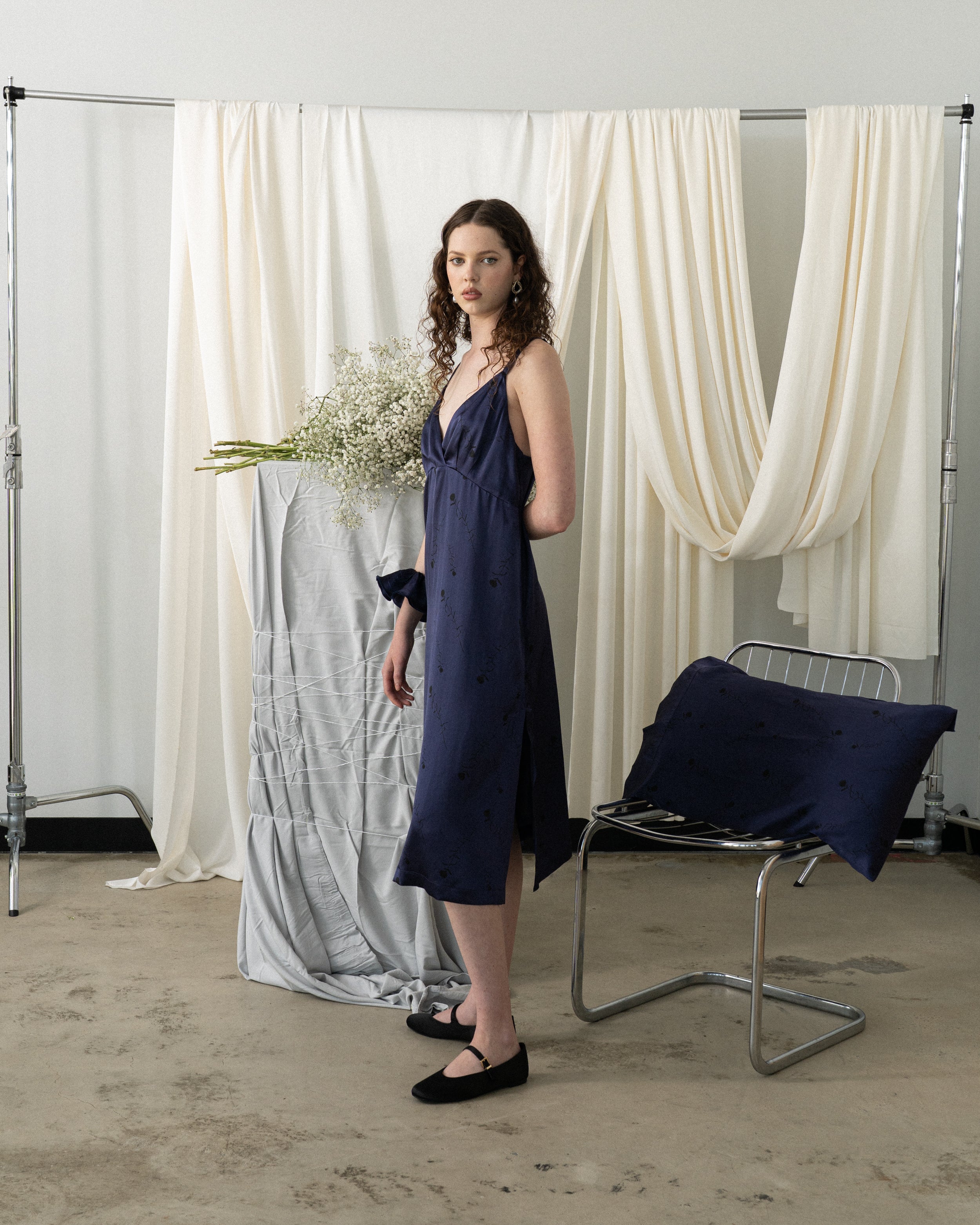 Keepsake Silk Dress - Midnight