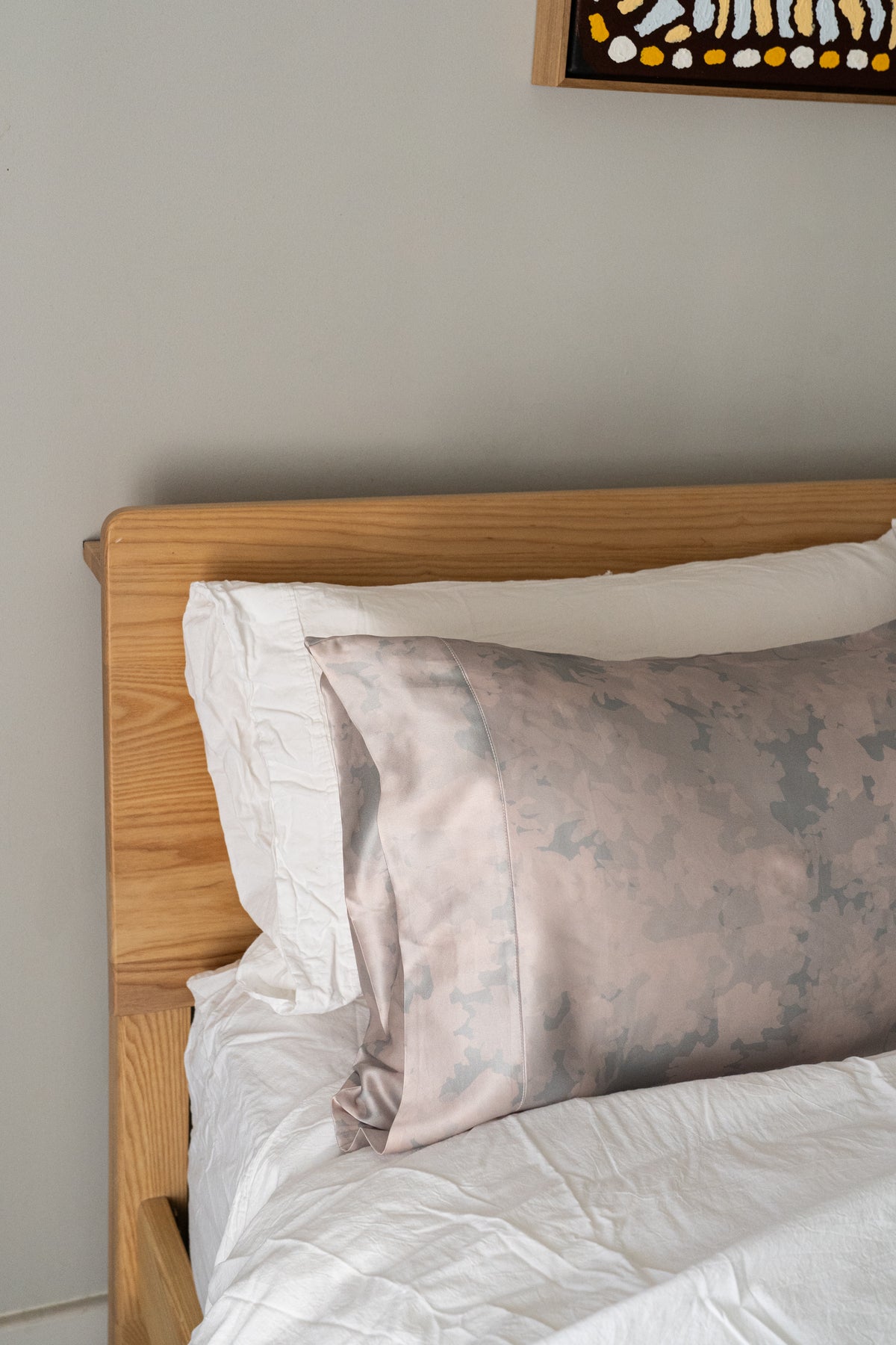 Flowerpress Grey Silk Pillowslip